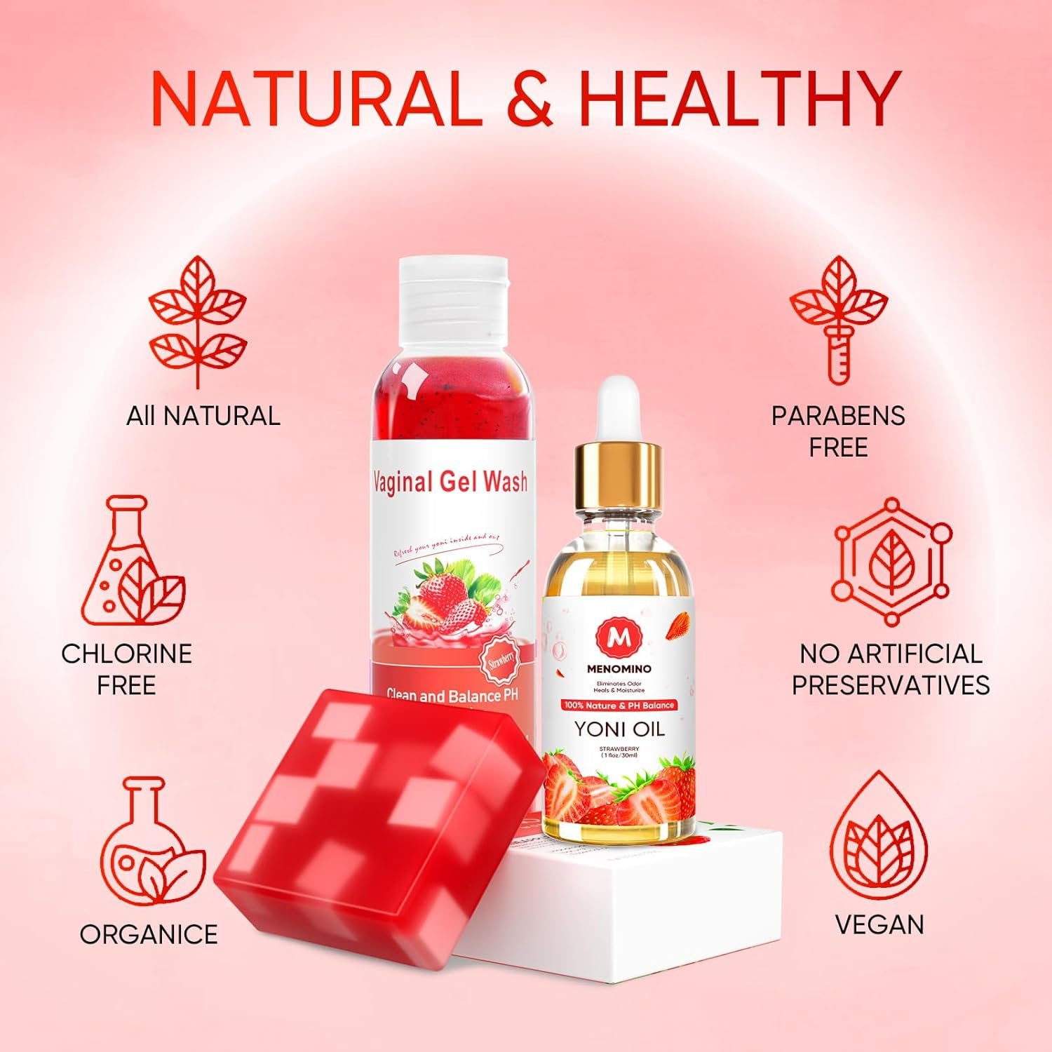 Feminine Wash & Yoni Soap Bar & Yoni Oil for Women pH Balance, Yoni Wash for Vaginal Moisturizing Remove Odor, 5.07 Fl.Oz Intimate Wash 1 Fl.Oz Organic Feminine Oil & 3.53oz Yoni Bar - Image 2