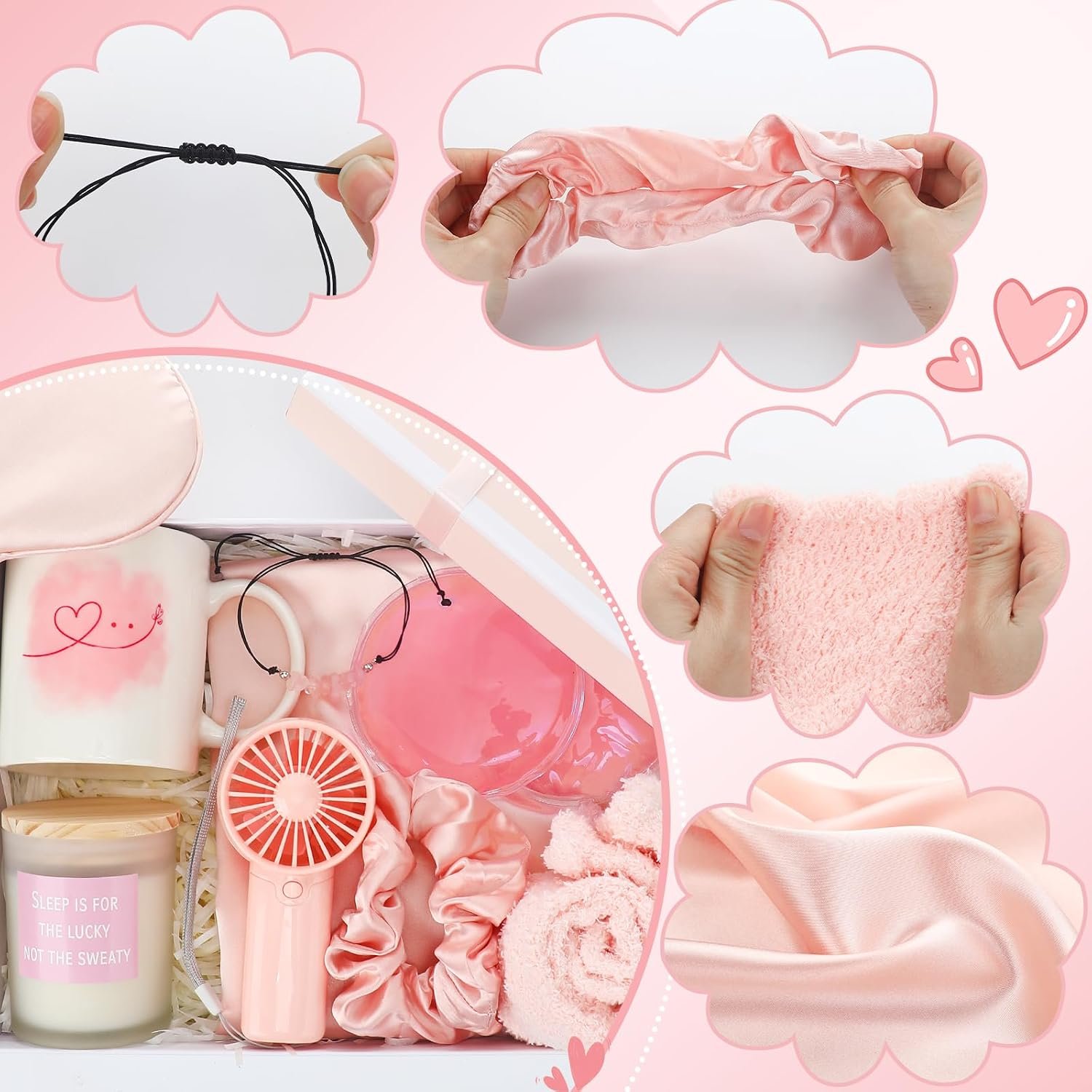 FoldTier 11 Pcs Mother's Day Menopause Gift for Women Care Baskets Box Pink Menopause Support Gifts Calming Anxiety Stress Relief Set for Birthday - Image 4