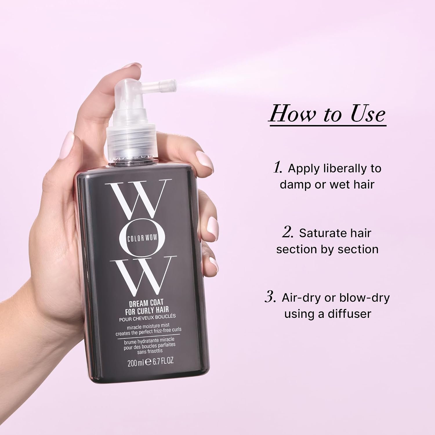 COLOR WOW Dream Coat for Curly Hair, Moisture-Boosting Anti-Frizz Spray for Defined Curls - Image 6