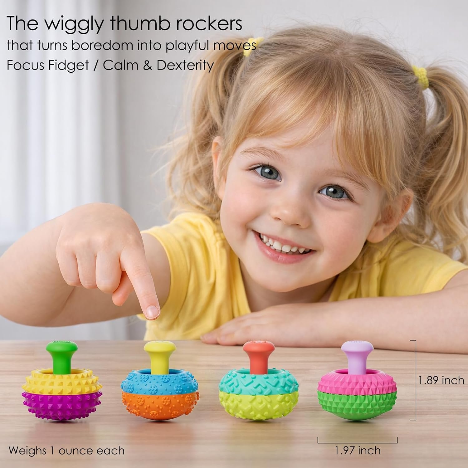Silicone Thumb Rocker Fidget Toys for Kids Adults ,4PCS Stress Relief Sensory Toys for Autism ADHD Anxiety,Fun Textures Gadgets,Office Desk Toy,Stocking Stuffers for Women Men Teen Gifts - Image 6