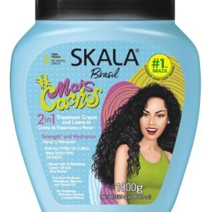 SKALA Mais Cachos Hair Type 3ABC – Eliminate Anti Frizz, For Curly Hair -2 in 1 Conditioning Treatment Cream and Cream To Comb 100% VEGAN 35.2 Oz (1 Pack)