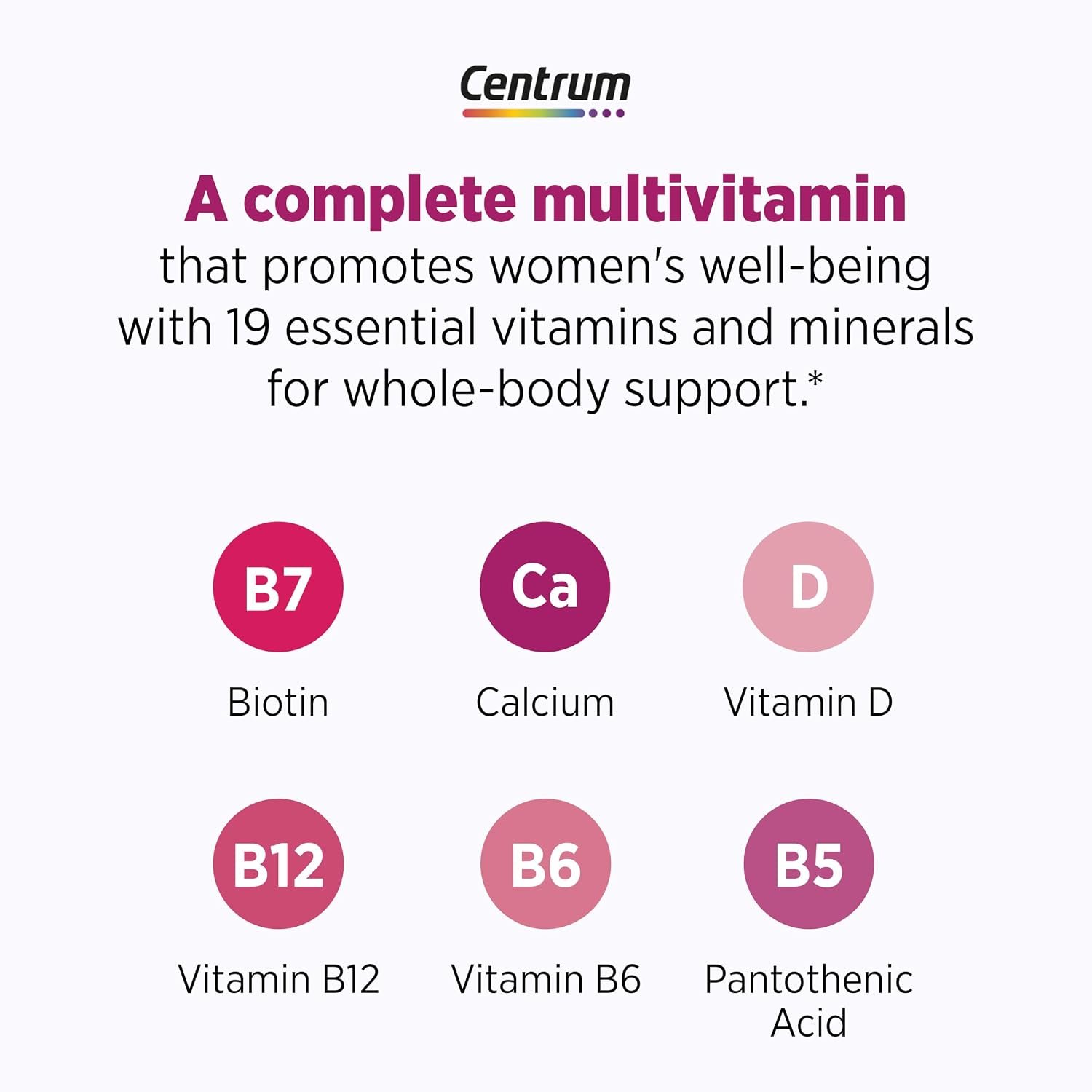 Centrum Complete Multivitamin Supplement + Hot Flash Support Menopause Support Tablets, with Clinically Studied geniVida, 30 Count - Image 6