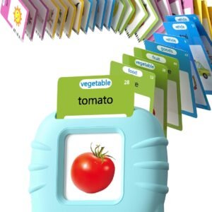 Airbition Talking Flash Cards for Toddlers 1 2 3 4 Year Olds, Montessori Language Learning Toys with 224 Words, Pocket Speech Therapy Toys, and Speech Development Educational Playthings for Children