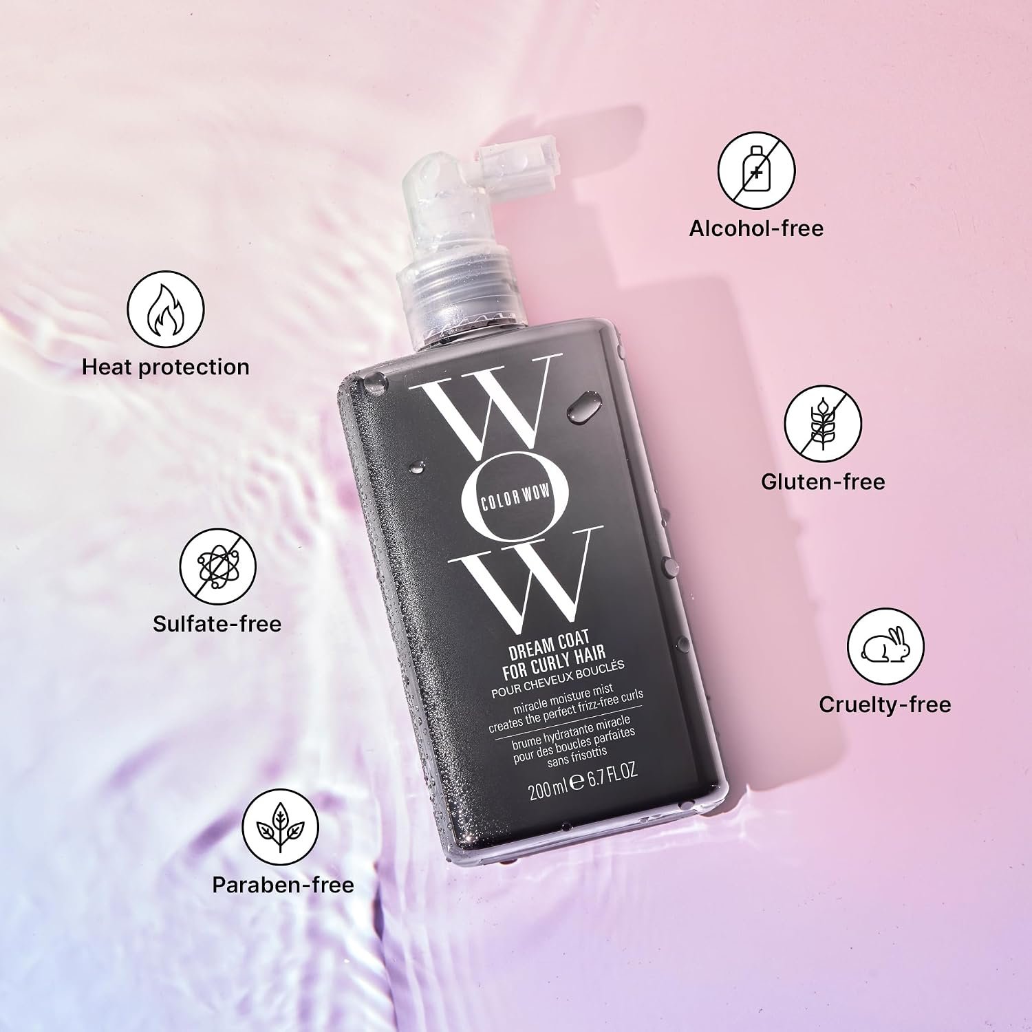 COLOR WOW Dream Coat for Curly Hair, Moisture-Boosting Anti-Frizz Spray for Defined Curls - Image 4