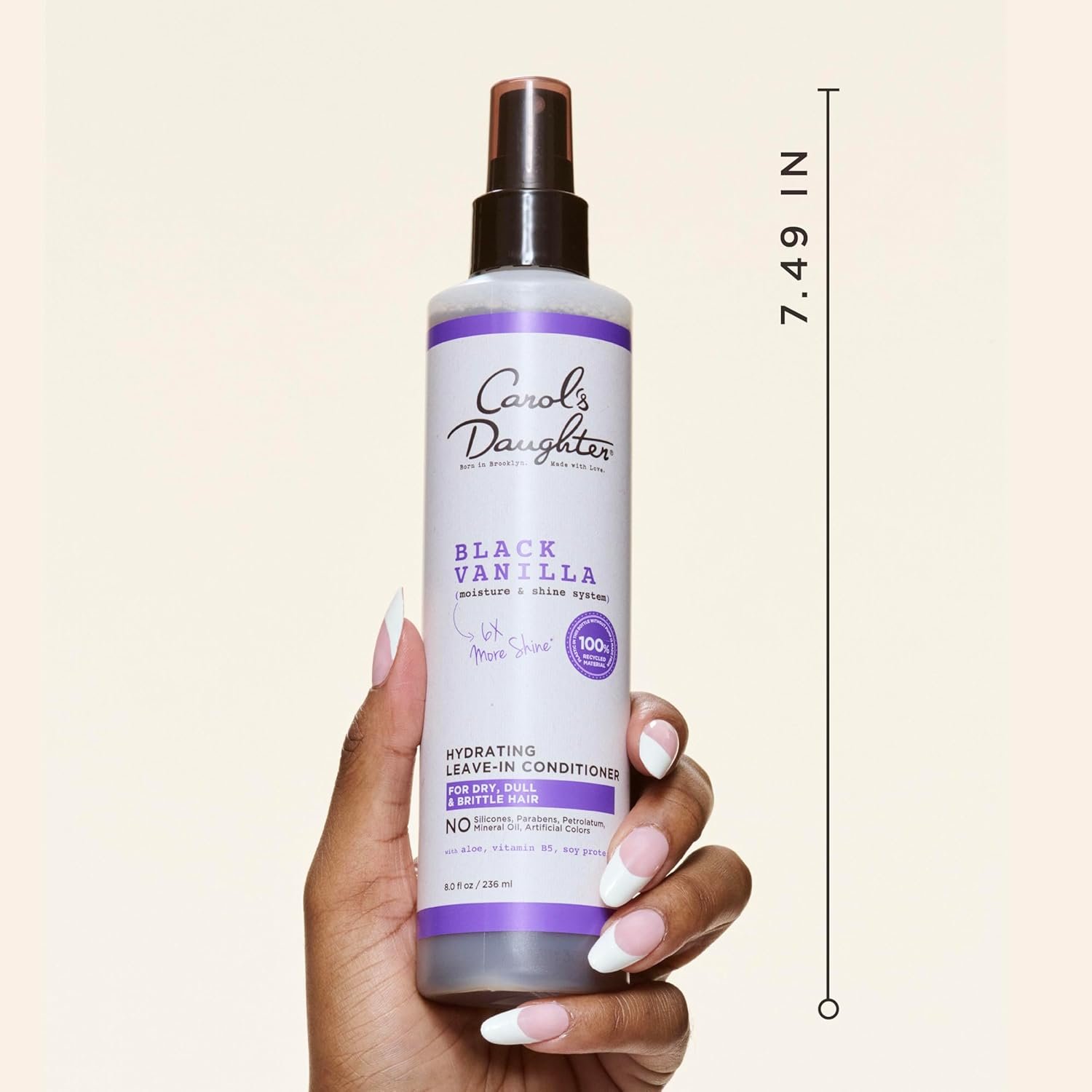 Carol's Daughter Black Vanilla Leave In Conditioner for Curly, Wavy or Natural Hair, Moisturizing Hair Care for Dry, Dull or Brittle Split Ends, 8 Fl Oz - Image 2