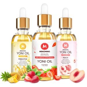 3 Pack Yoni Oil Feminine Oil for Women pH Balance – Feminine Deodorant with Pineapple Peach Strawberry Essential Oil, 1 fl oz/pc