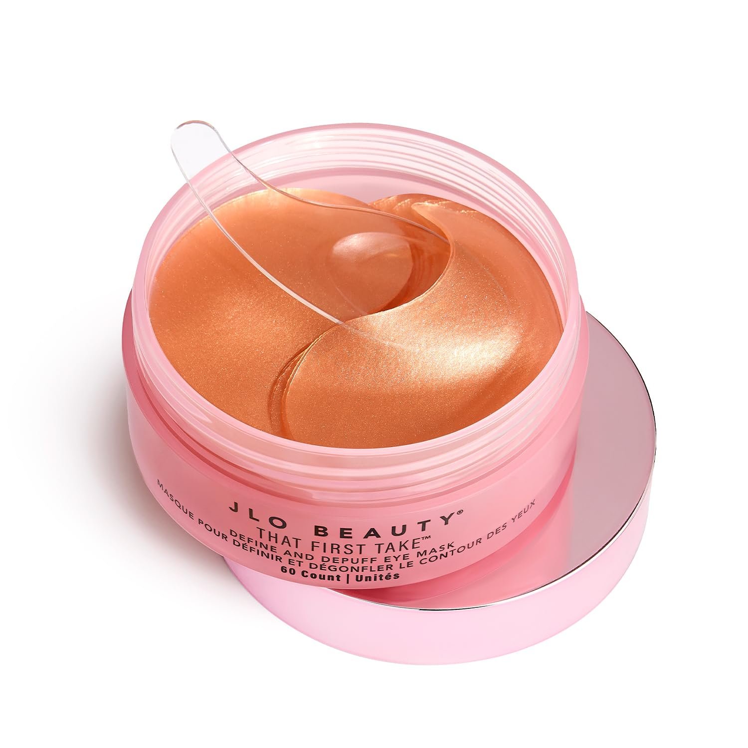 JLO BEAUTY Under Eye Patches, Hydrogel Eye Mask Set for Puffiness, Dark Circles & Dryness with Peptides & Hyaluronic Acid, Hydrating & Depuffing Under Eye Masks, That First Take, 60 Count