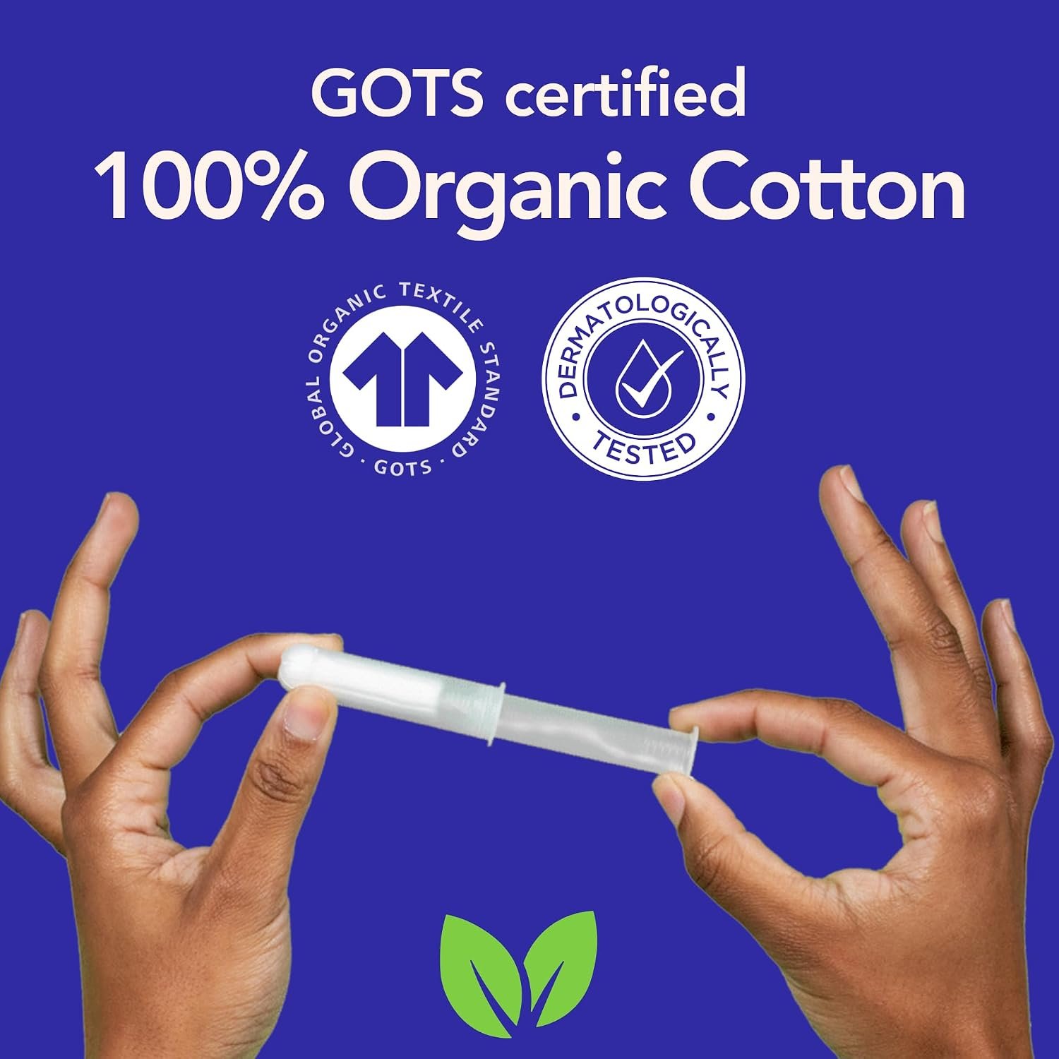 Marlow 100% Organic Cotton Easy Glide Tampons with Compact Plant Based BPA Free Applicator, Chlorine Free, Toxin Free, Hypoallergenic, Dermatologically Tested, Fragrance Free, Regular, 54 Count - Image 2
