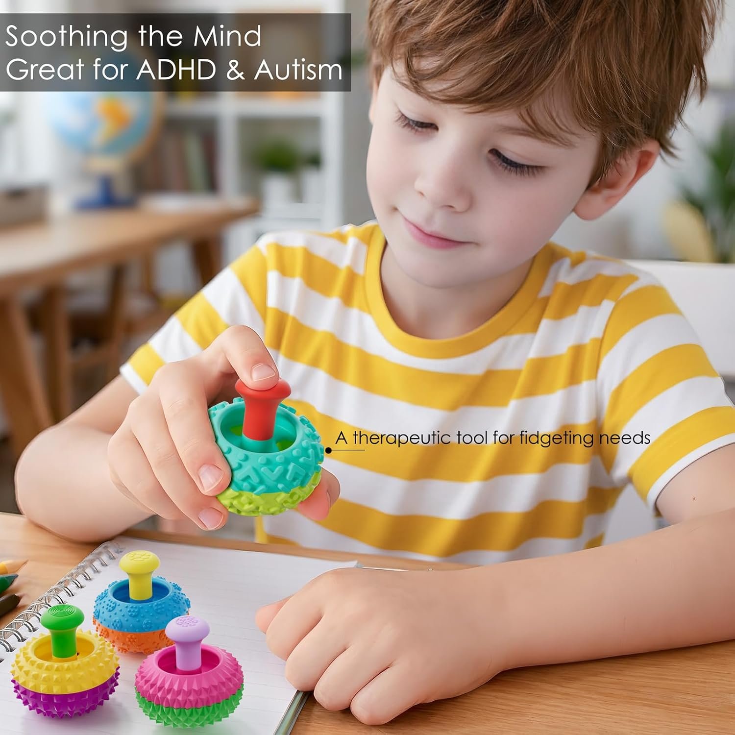 Silicone Thumb Rocker Fidget Toys for Kids Adults ,4PCS Stress Relief Sensory Toys for Autism ADHD Anxiety,Fun Textures Gadgets,Office Desk Toy,Stocking Stuffers for Women Men Teen Gifts - Image 3