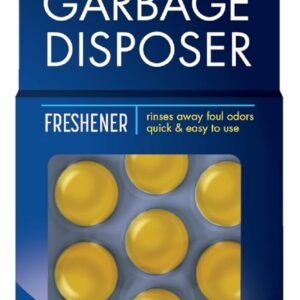 Glisten Garbage Disposer Freshener, Sink Disposal Odor Eliminator, Quick and Easy-to-Use, Lemon Scent, 10 Capsules
