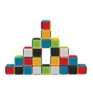 Infantino Press & Stay Sensory Blocks, Developmental Activity Blocks, 24-Piece Multicolor Stacking Toy Set for Babies & Toddlers 12 Months+