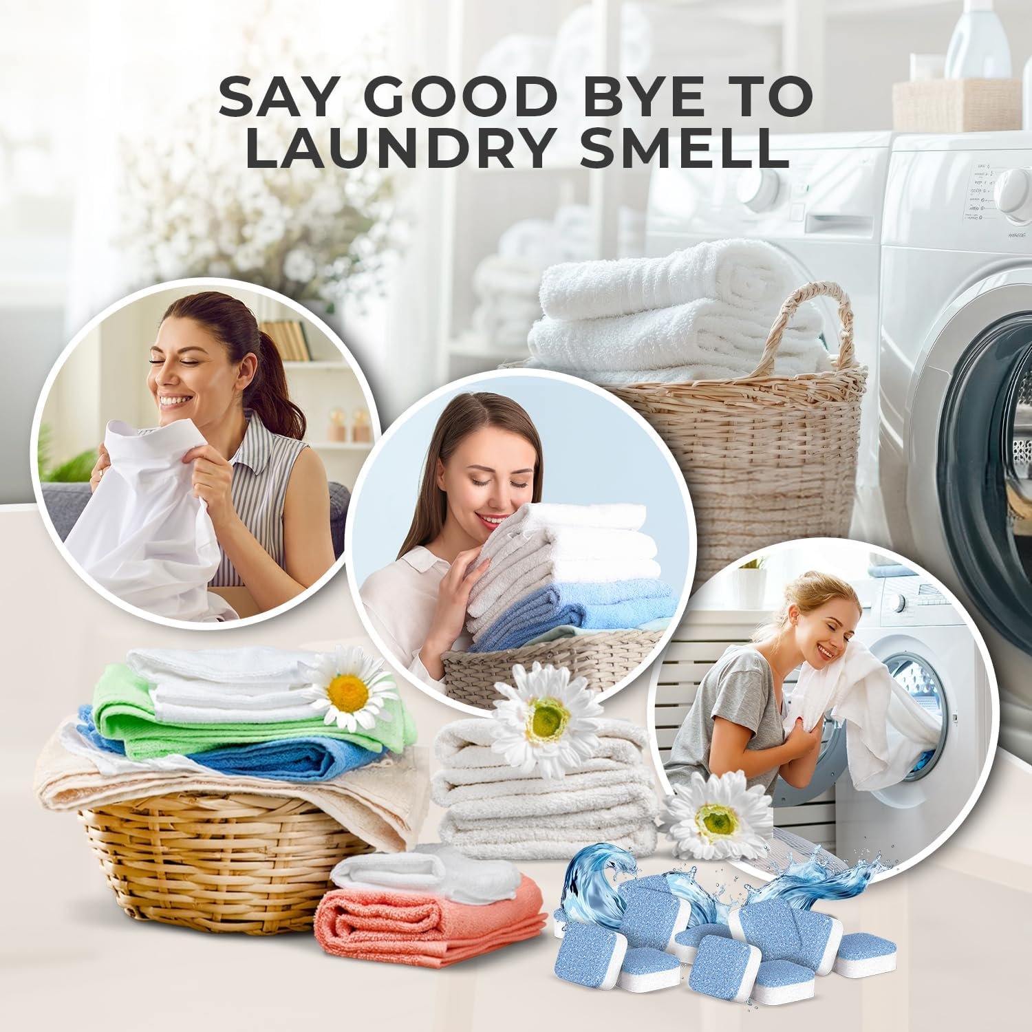 Washing Machine Cleaner Tablets – Deep Clean Washer Descale, Laundry Tub Cleaning Solution, Smell Fresh, Eliminates Buildup & Dirt, For Front & Top Load Washers, Easy-to-Use Tablets, 6 Pack - Image 6