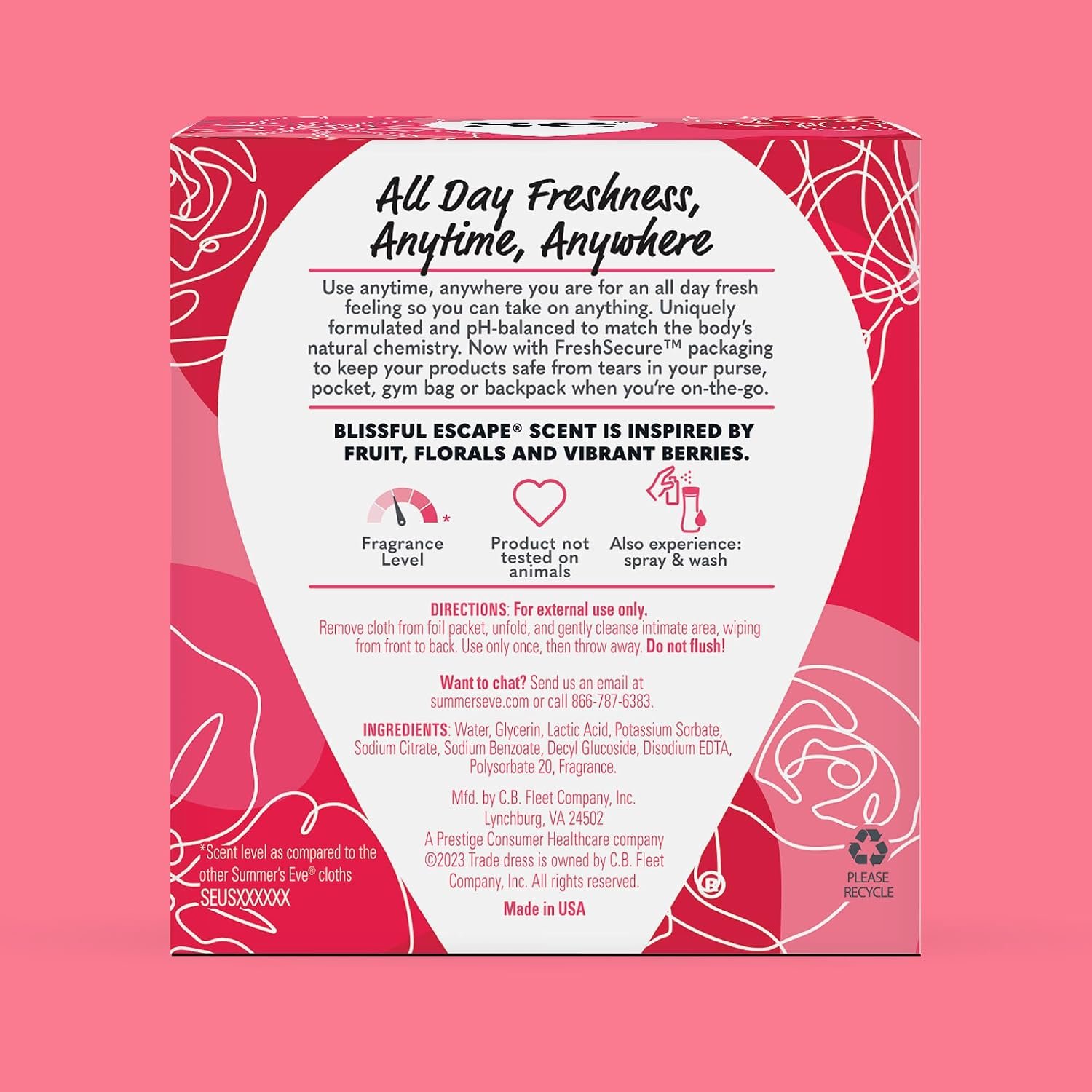 Summer's Eve Blissful Escape Feminine Wipes, Gentle pH-Balanced Formula Helps Control Vaginal Odor, Individually Wrapped Wipes, 12 Count - Image 7