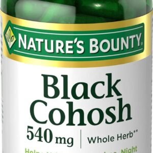 Nature’s Bounty Black Cohosh Root Pills and Herbal Health Supplement, Natural Menopausal Support, 540 mg, 100 Capsules