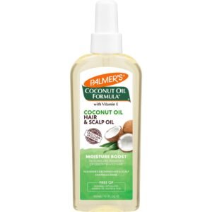 Palmer’s Coconut Oil Moisture Boost, Restorative Hair and Scalp Oil Spray, Lasting Hydration and Shine for Dry or Damaged Hair, Promotes Scalp Health, 5.1 Oz
