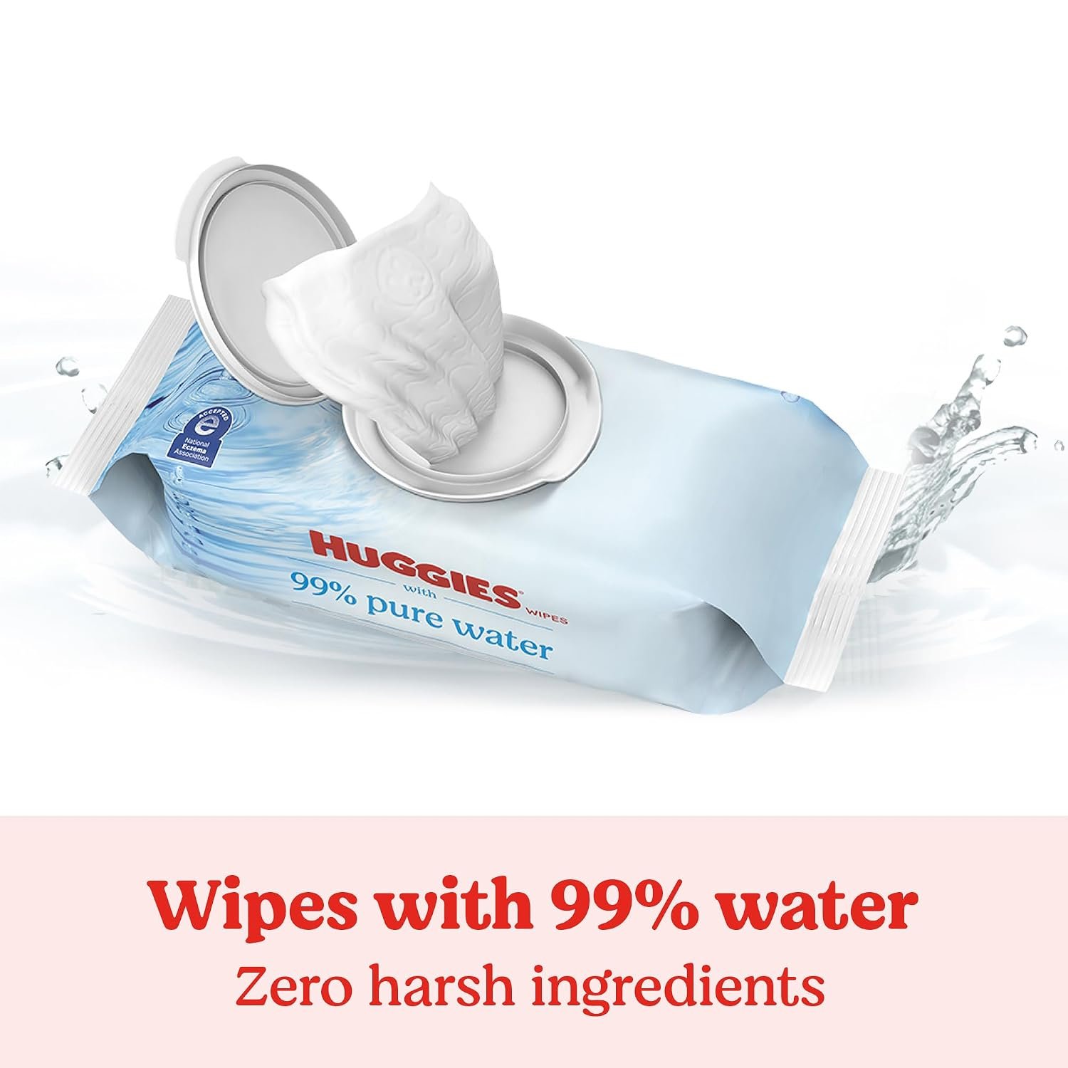 Huggies 99% Pure Water Baby Wipes, Unscented, 9 flip-top packs (3 Packs of 3), 504 Wipes Total, Packaging May Vary - Image 3