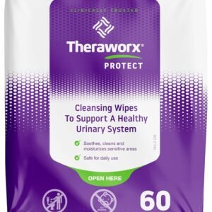 Theraworx Protect 60-Count Cleansing Wipes To Help Support A Healthy Urinary System