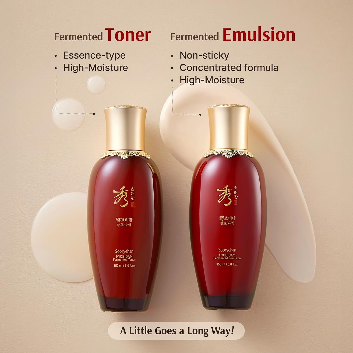 Sooryehan Hyobidam Fermented Skincare Gift Set with Wild Ginseng - Premium Korean Anti-Aging Skin Care Kit for Intense Hydration, 13.53 fl oz (Full Size Toner & Emulsion + Mini Cream, Eye Cream, Mask) - Image 4