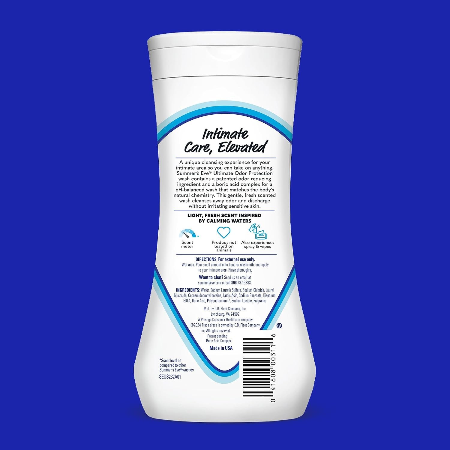 Summer's Eve Ultimate Odor Protection Daily Feminine Wash,pH-Balanced Formula Body Wash for Women with Boric Acid Helps Control Vaginal Odor,15 Fl Oz,(Pack of 2) - Image 7