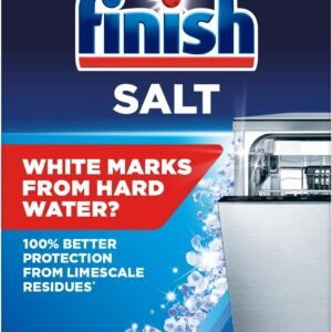 Finish, Dishwasher Salt, 4kg, Prevents Limescale and White Residue, Effective against Hard Water, For Cleaner and Shinier Dishes vs Dishwasher tablets alone