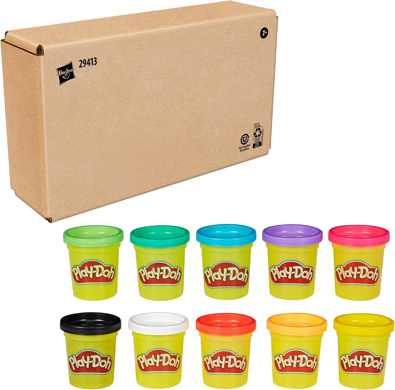 Play Doh Modeling Compound 10-Pack Case of Assorted Colors, Non-Toxic 2 oz. Cans, Back to School Gifts, Prizes, & Party Favors, Preschool Toys for Kids, Ages 2+ (Amazon Exclusive) - Image 9