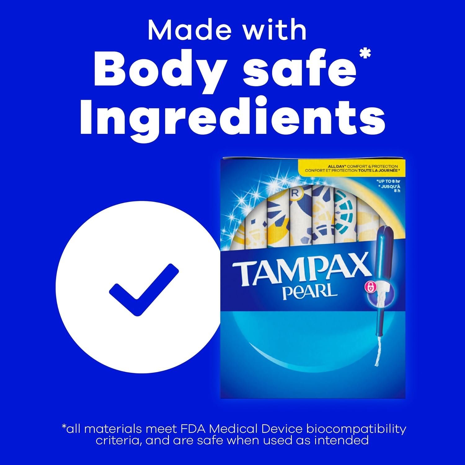 Tampax Pearl Tampons for Women Multipack, with LeakGuard Braid, Regular/Super Absorbency, Unscented, 34 Count - Image 6