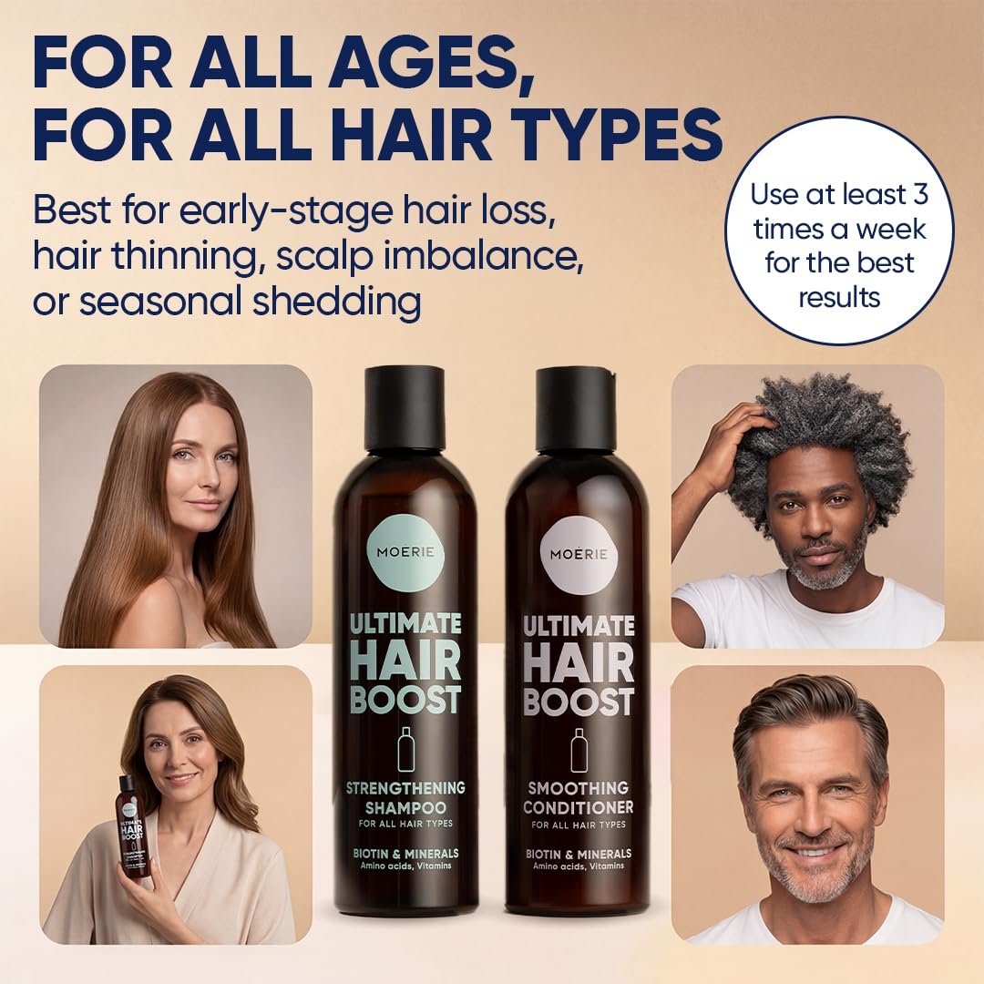 Moerie Hair Growth Shampoo and Conditioner for Women and Men, Hair Loss Solution with Biotin and Rosemary, Thickening Shampoo and Conditioner for Thinning Hair – Promotes Regrowth - Image 6