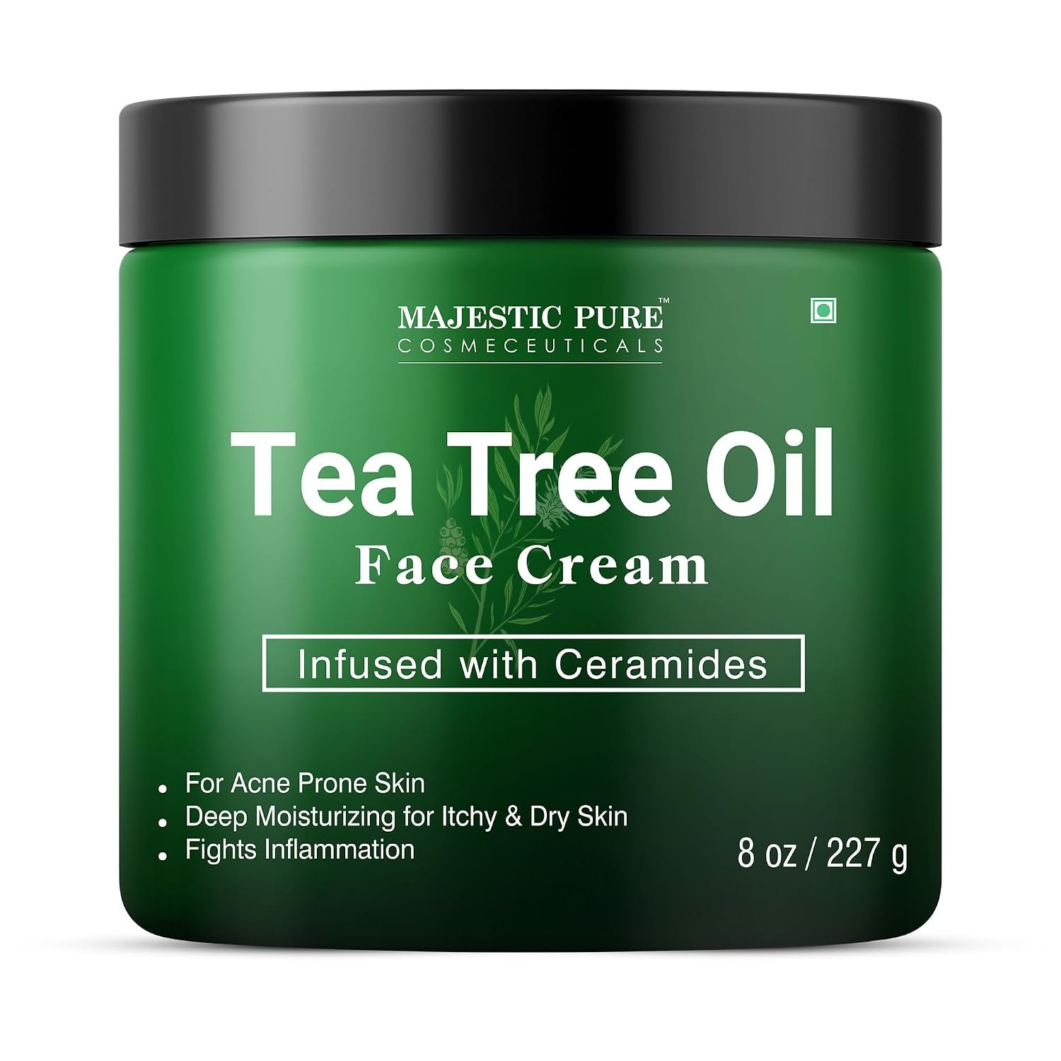 Majestic Pure Tea Tree Oil Face Cream | Cream for Dry & Itchy Skin, Acne, Scar, Day & Night Moisturizer Face Cream for Women & Men | 8 Oz - Image 2