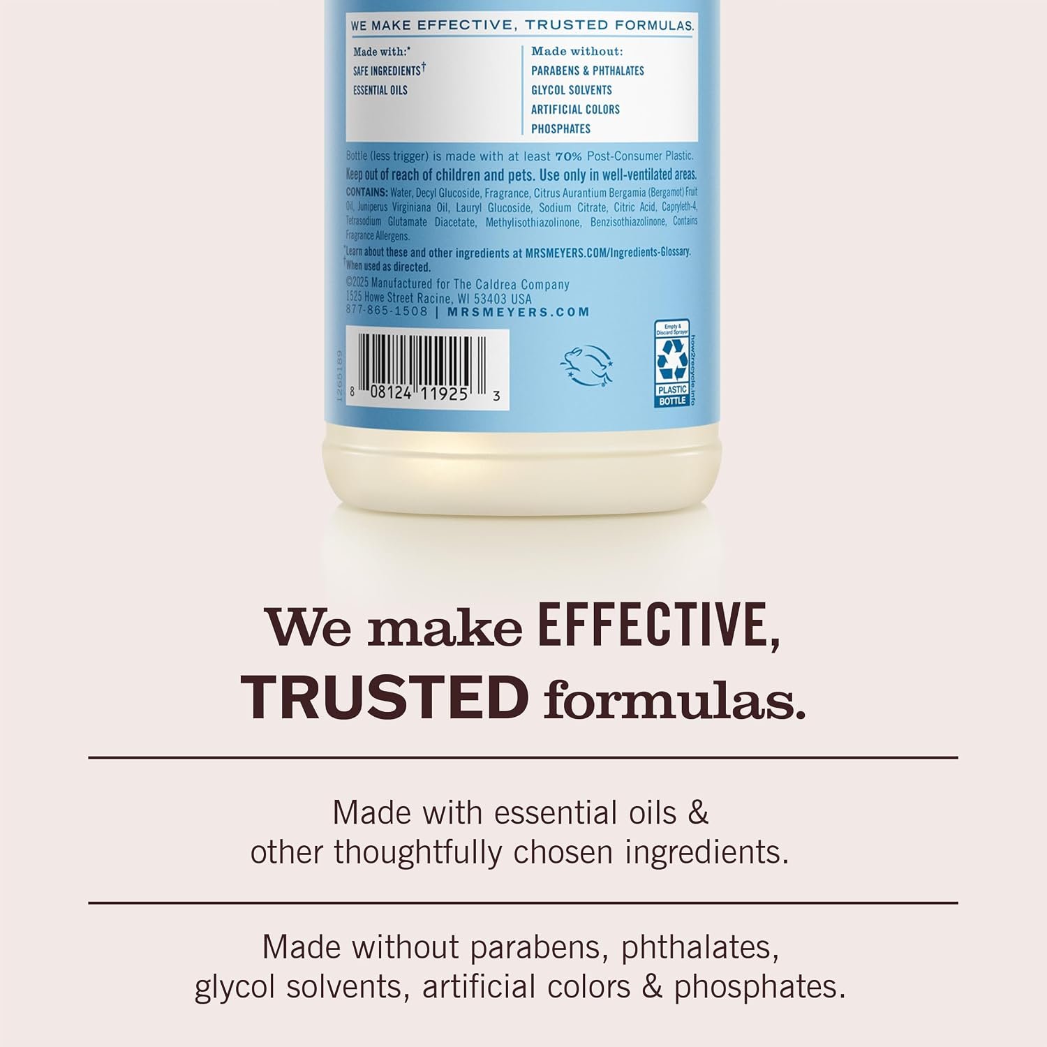 MRS. MEYER'S CLEAN DAY Multi-Surface Everyday Cleaner, Rain Water Scent, 16 Fl Oz Bottle - Image 5