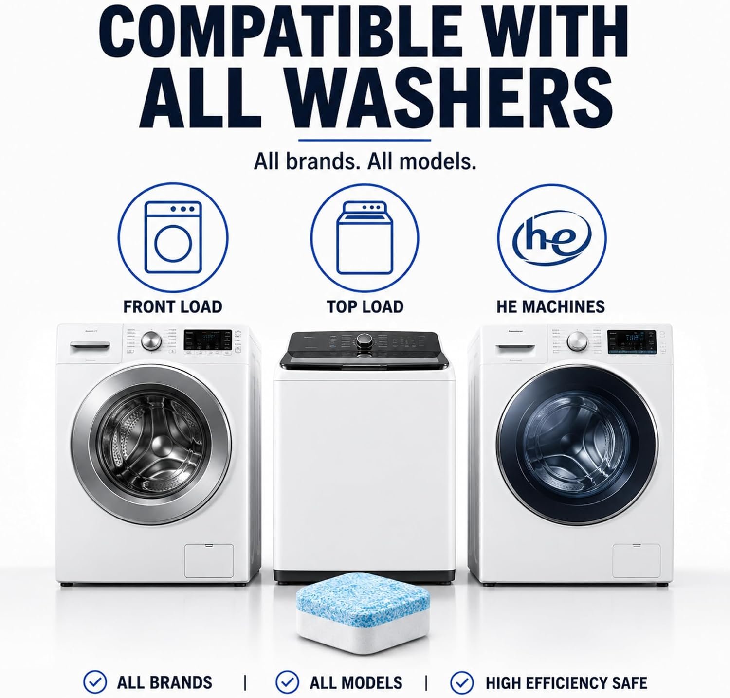 Washing Machine Cleaner Tablets - Penetrating Deep Clean Washer Cleaner Tablets For Front Loader And Top Load HE - Active Formula Tub Descaler Deodorizer - Image 6