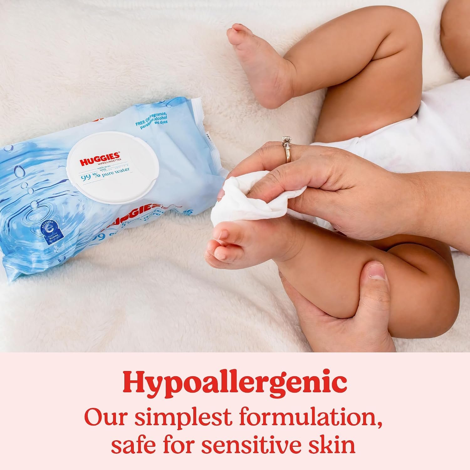 Huggies 99% Pure Water Baby Wipes, Unscented, 9 flip-top packs (3 Packs of 3), 504 Wipes Total, Packaging May Vary - Image 8