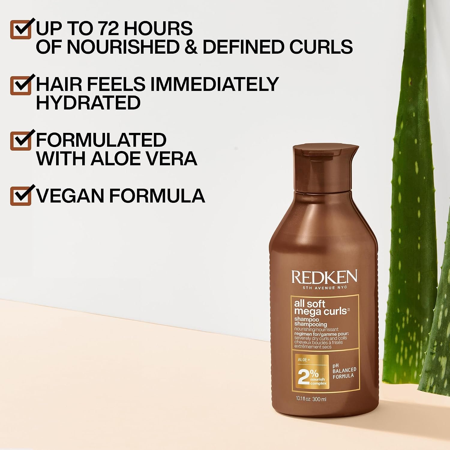 Redken All Soft Mega Curls Shampoo For Extremely Dry Curly & Coily Hair - Nourishes & Softens Severely Dry Hair, Sulfate Free - Image 3