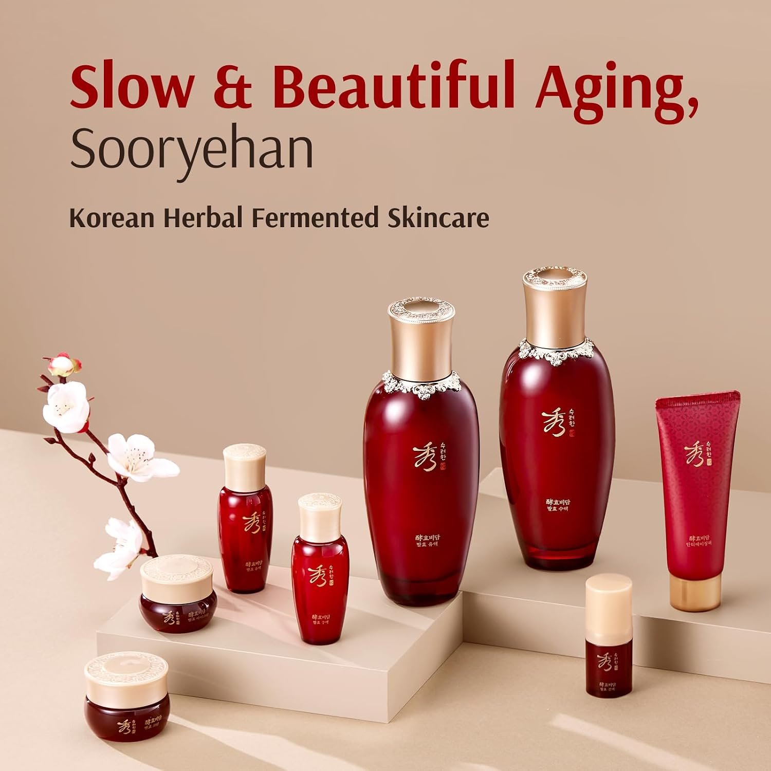 Sooryehan Hyobidam Fermented Skincare Gift Set with Wild Ginseng - Premium Korean Anti-Aging Skin Care Kit for Intense Hydration, 13.53 fl oz (Full Size Toner & Emulsion + Mini Cream, Eye Cream, Mask) - Image 3