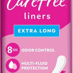 Carefree Panty Liners for Women, Extra Long, Wrapped, Unscented, 93ct | Pantiliners, Carefree, Daily Liners for Women, Light Periods and Leaks, 8-Hour Odor Control | 93ct (Packaging May Vary)
