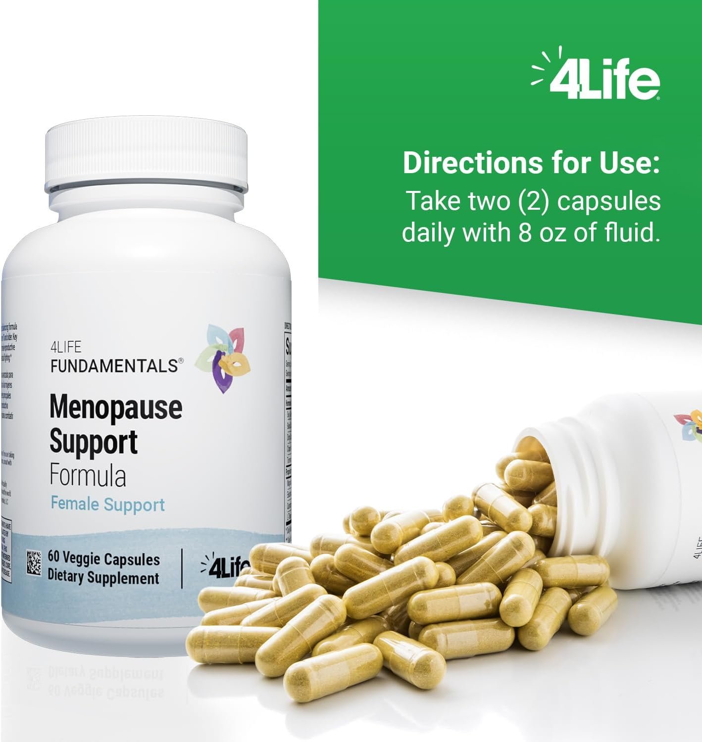 4Life Menopause Support Formula - with Soy Isoflavones, Black Cohosh, Chaste Tree, L-Theanine, Quercetin, for Hormone Balance - 60 Veggie Capsules - Image 6