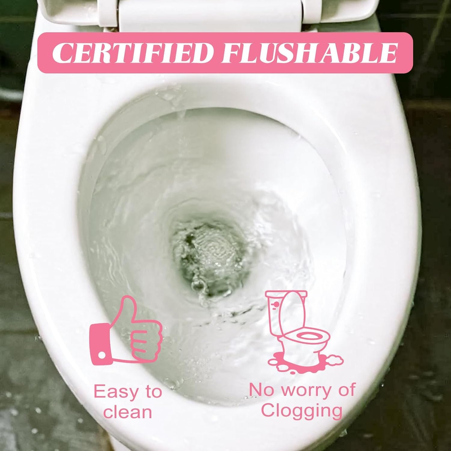 Feminine Wipes Individually Wrapped, Flushable Wipes Travel,Feminine Care Vaginal Wipes for Adult,Women, Girl and Homeless (Pack of 50,Unscented) - Image 6