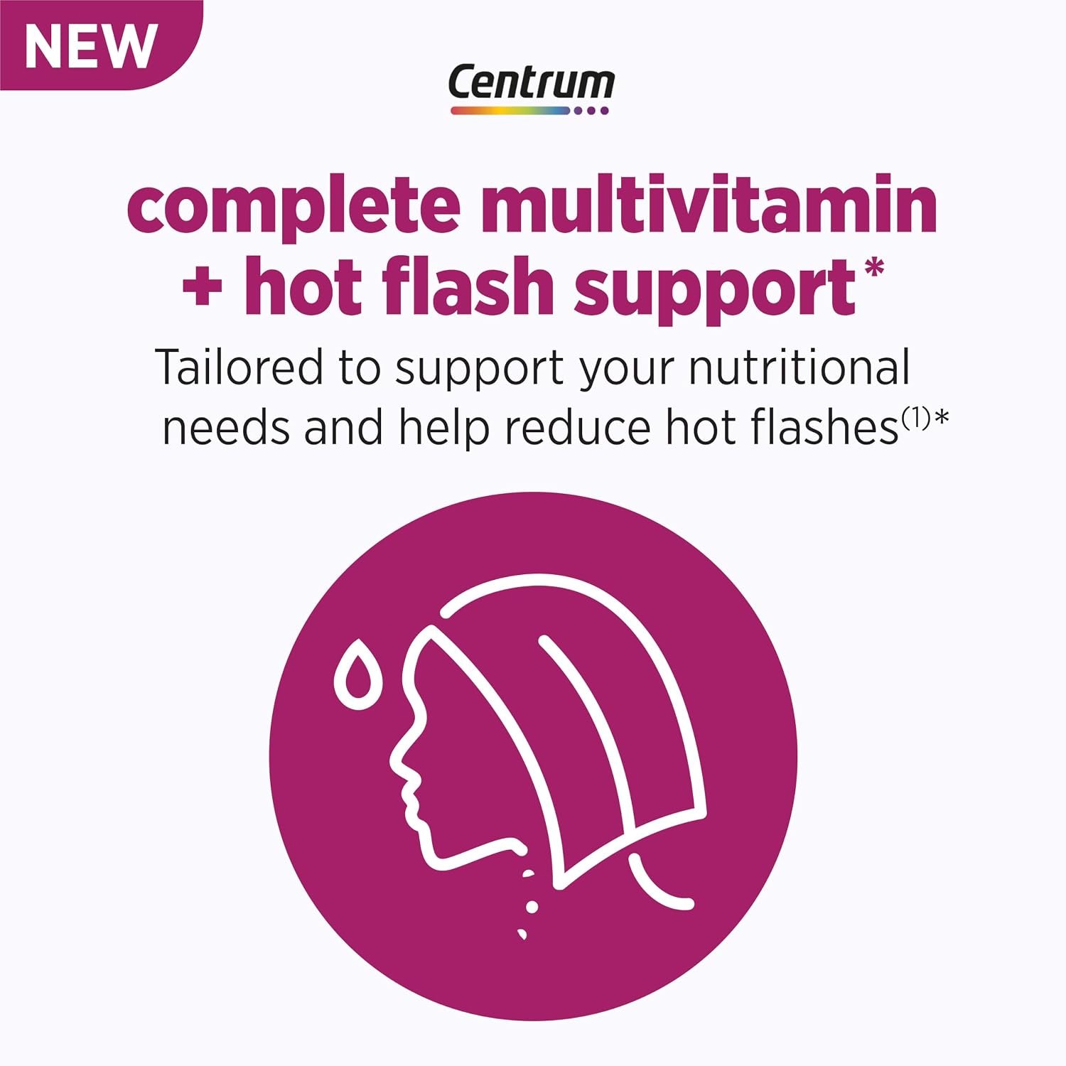 Centrum Complete Multivitamin Supplement + Hot Flash Support Menopause Support Tablets, with Clinically Studied geniVida, 30 Count - Image 2