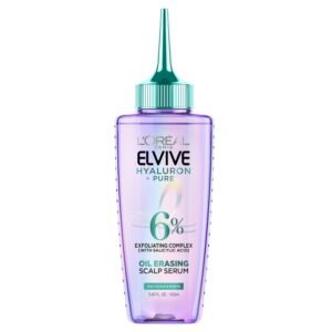 L’Oreal Paris Elvive Hyaluron + Pure Oil Erasing Scalp Serum with Salicylic Acid For Oily Hair, 3.45 Fl Oz