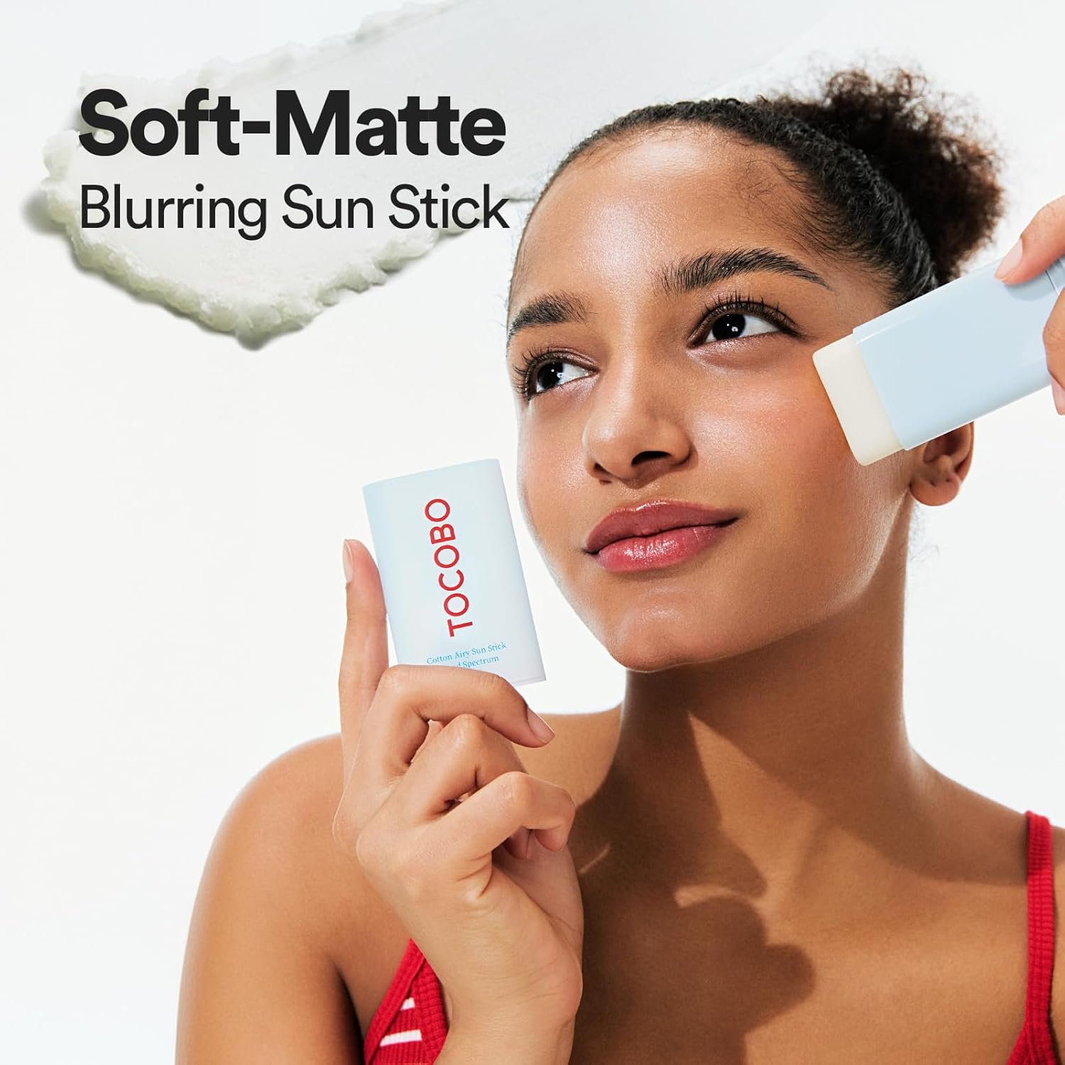TOCOBO Cotton Airy Sun Stick SPF 50 Broad Spectrum Korean Matte Sunscreen Stick for Face - Travel Size Sebum Control Sunblock -Vegan, Lightweight, 0.67 oz (1single pack) - Image 3