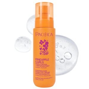 Pacifica Pineapple Curls Frizz Control Spray 4oz – Curl Refresher Mist for Curly & Wavy Hair, Hydrating Anti-Frizz Day 2 Curl Booster with Pineapple Extract & Vitamin B5 Vegan Dermatologist Tested