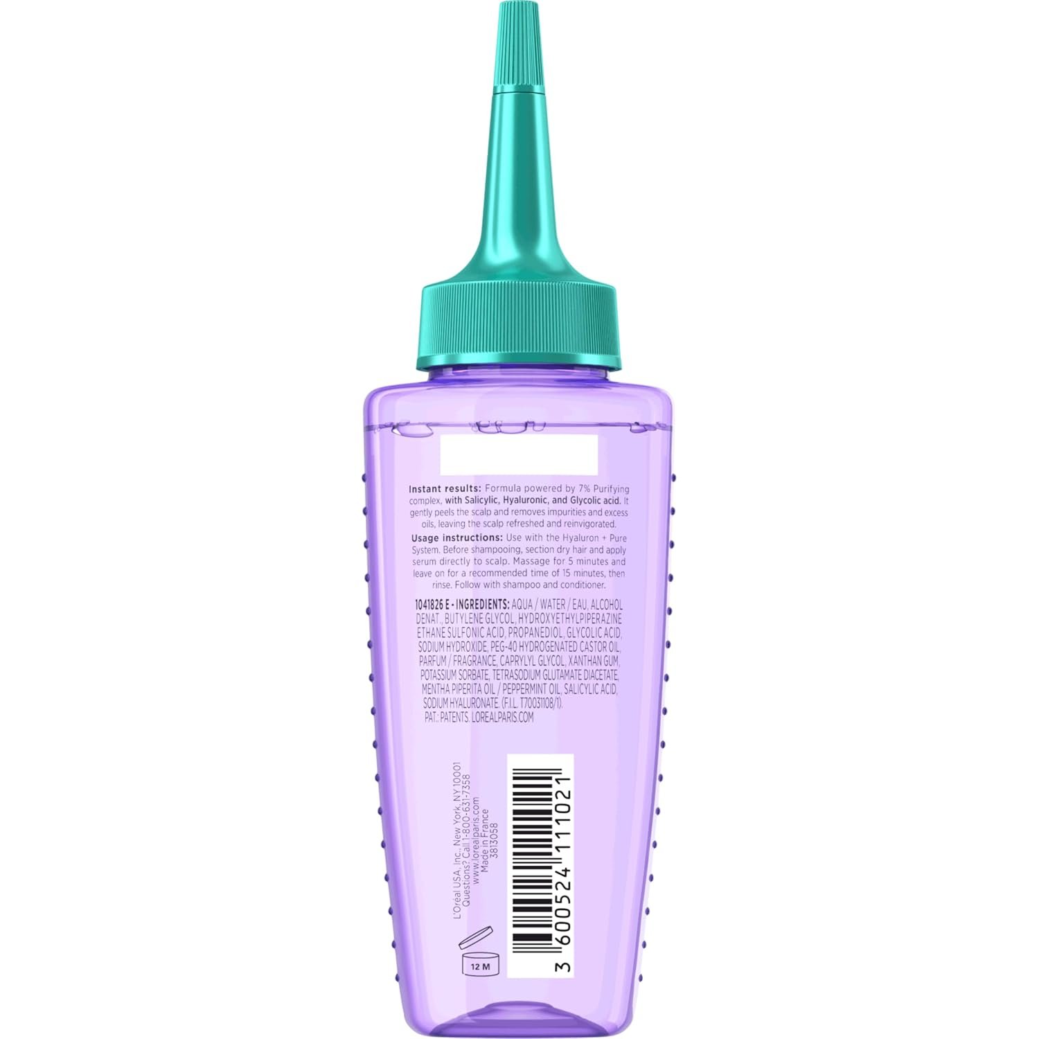 L'Oreal Paris Elvive Hyaluron + Pure Oil Erasing Scalp Serum with Salicylic Acid For Oily Hair, 3.45 Fl Oz - Image 8