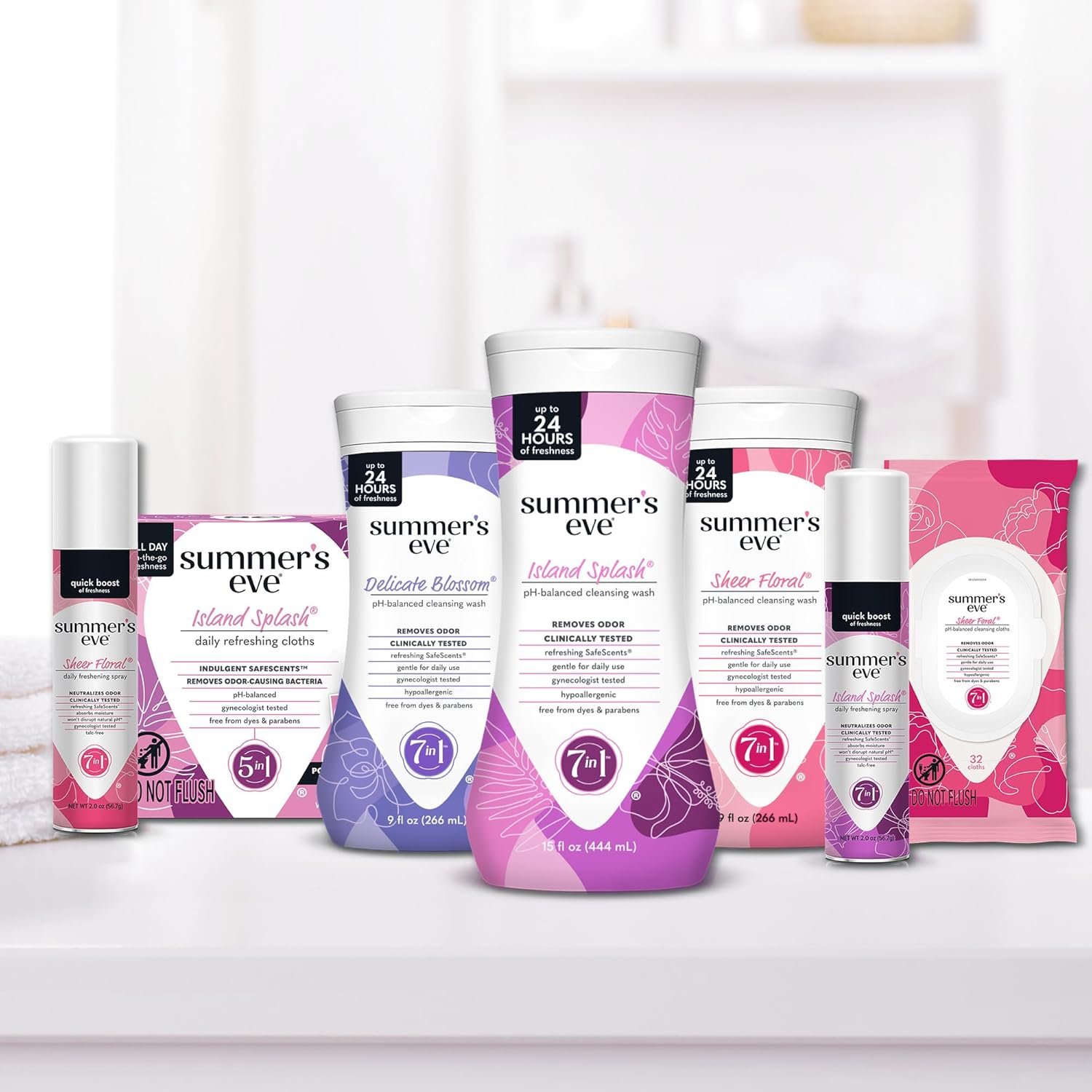 Summer's Eve Blissful Escape Feminine Wipes, Gentle pH-Balanced Formula Helps Control Vaginal Odor, Individually Wrapped Wipes, 12 Count - Image 6