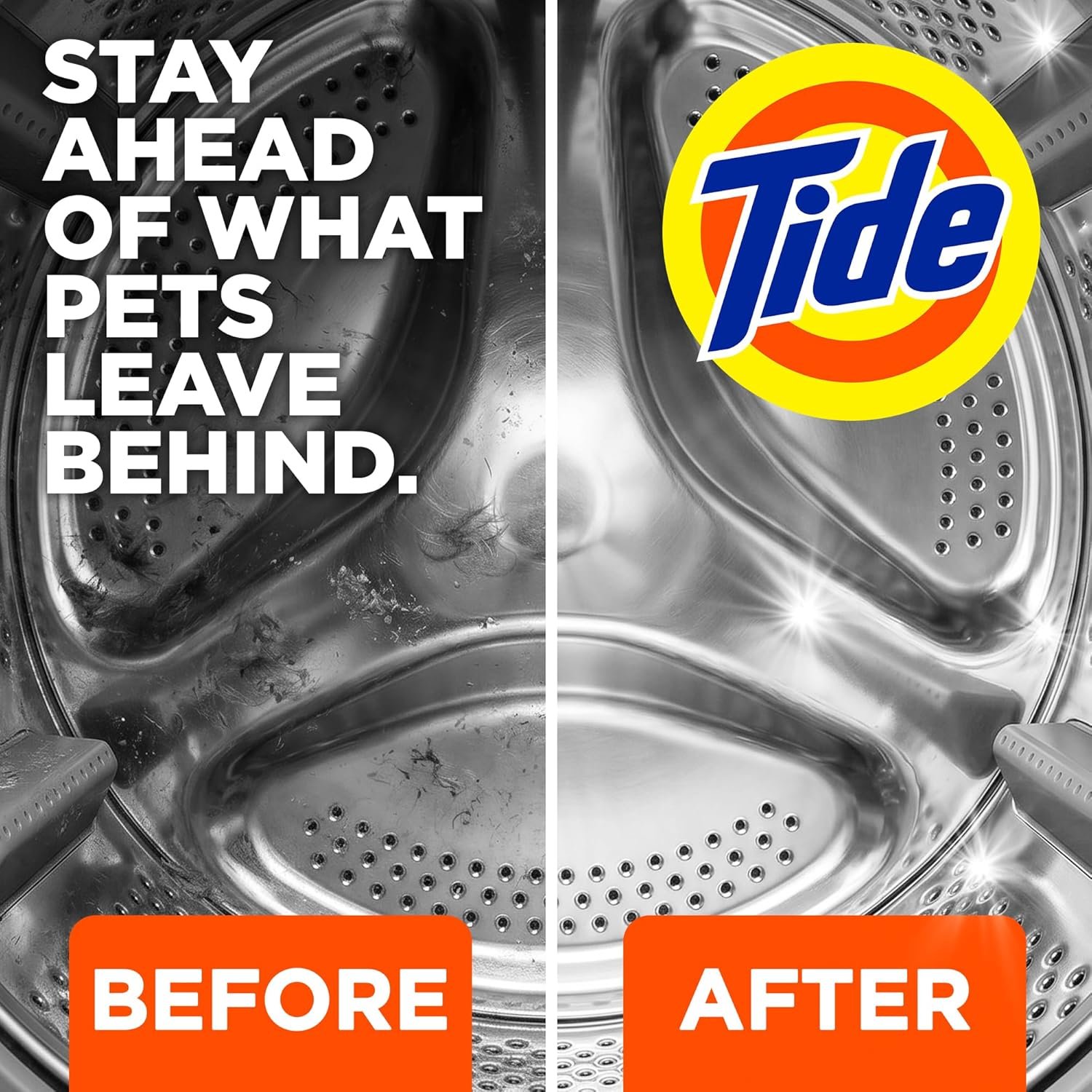 Tide Pet Washing Machine Cleaner 52 Week Supply with Oxi for Front and Top Loader Washer Machines, Deep Cleaning Residue & Odor Eliminator, 12 Month Supply (Packaging May Vary) - Image 2