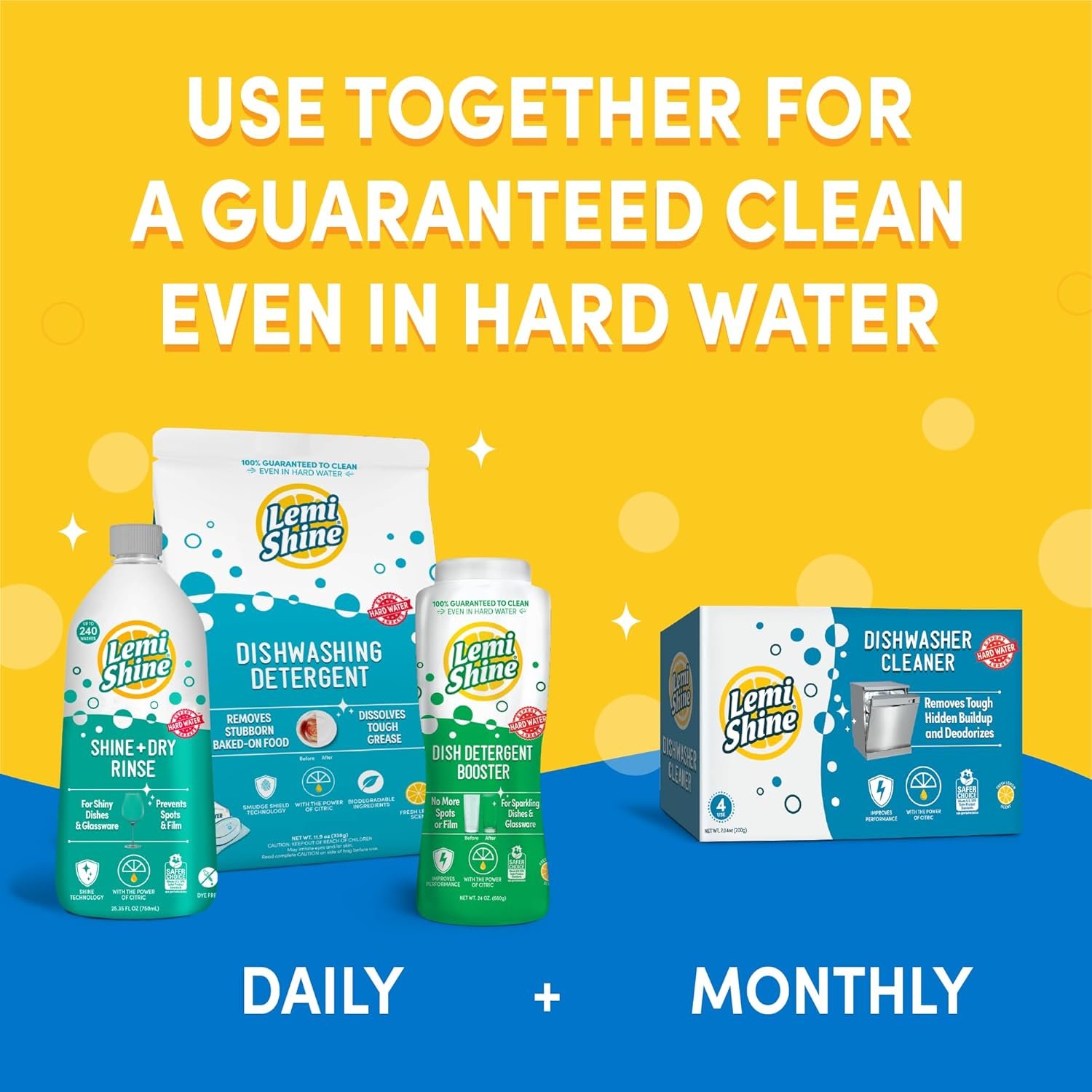 Lemi Shine Shine and Dry Natural Dishwasher Rinse Aid - Hard Water Stain Remover - 25.35 fl oz - Image 7