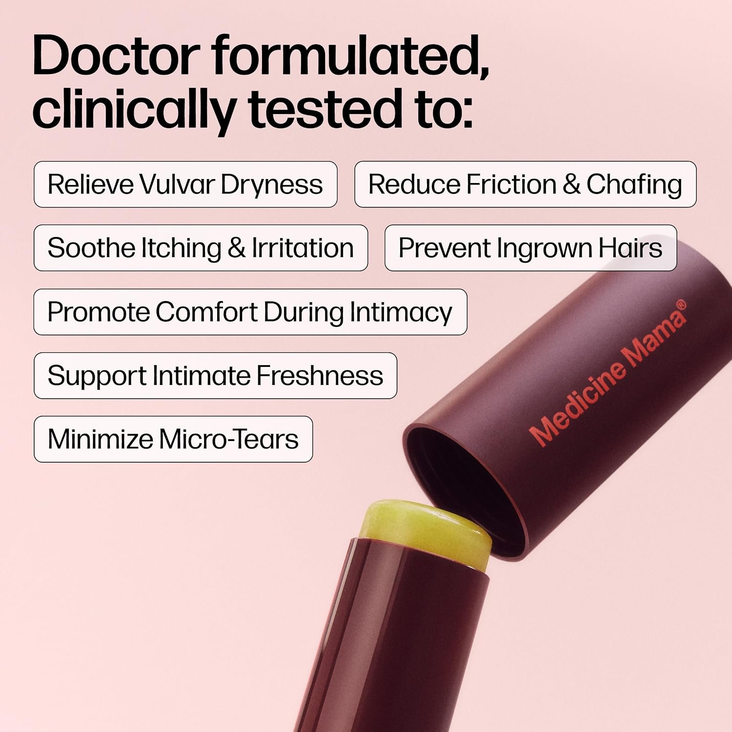 VMAGIC by Medicine Mama Lips Stick – Travel Size Organic Vulva Balm – Hormone Free Skin Care, Vaginal Moisturizer for Women – 15 ml - Image 2