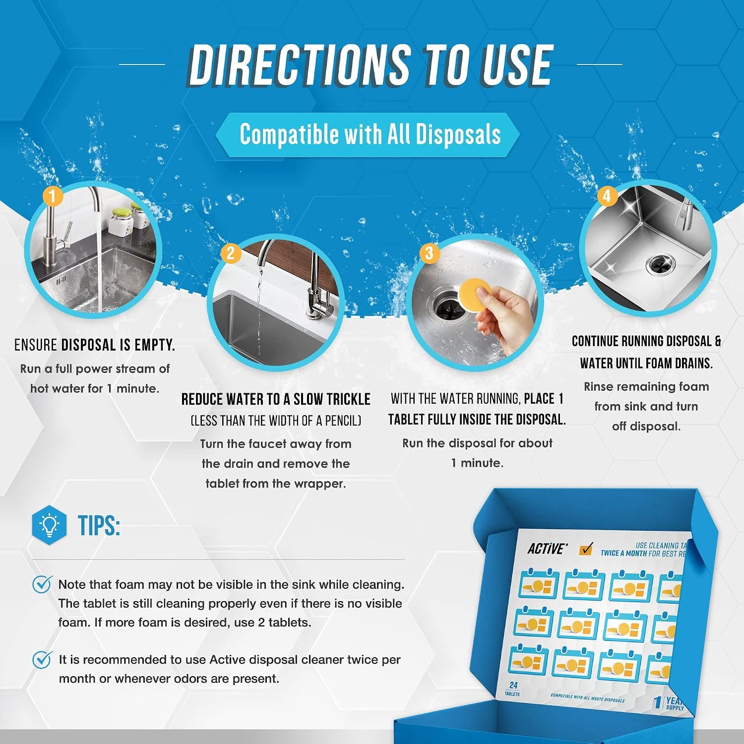 Washing Machine Dishwasher & Disposal Cleaning Tablets - Appliance Refresh Bundle Includes 12 Month Supply Cleaner Deodorizer, Washer Descaler, Disposer Freshener Deep 72 - Image 7