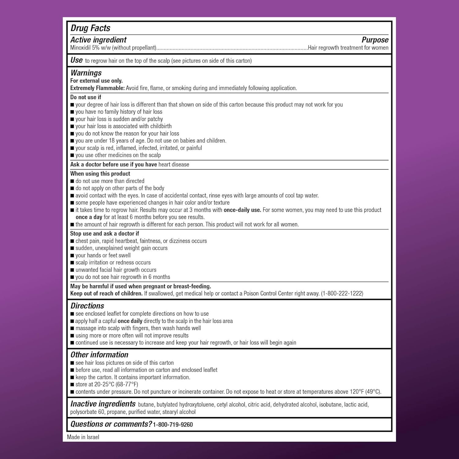 Amazon Basic Care Hair Regrowth Treatment For Women, Minoxidil 5% Topical Aerosol, Clinically Proven Foam, 12-Month Supply, Unscented, 2.11 ounce (Pack of 6) - Image 5