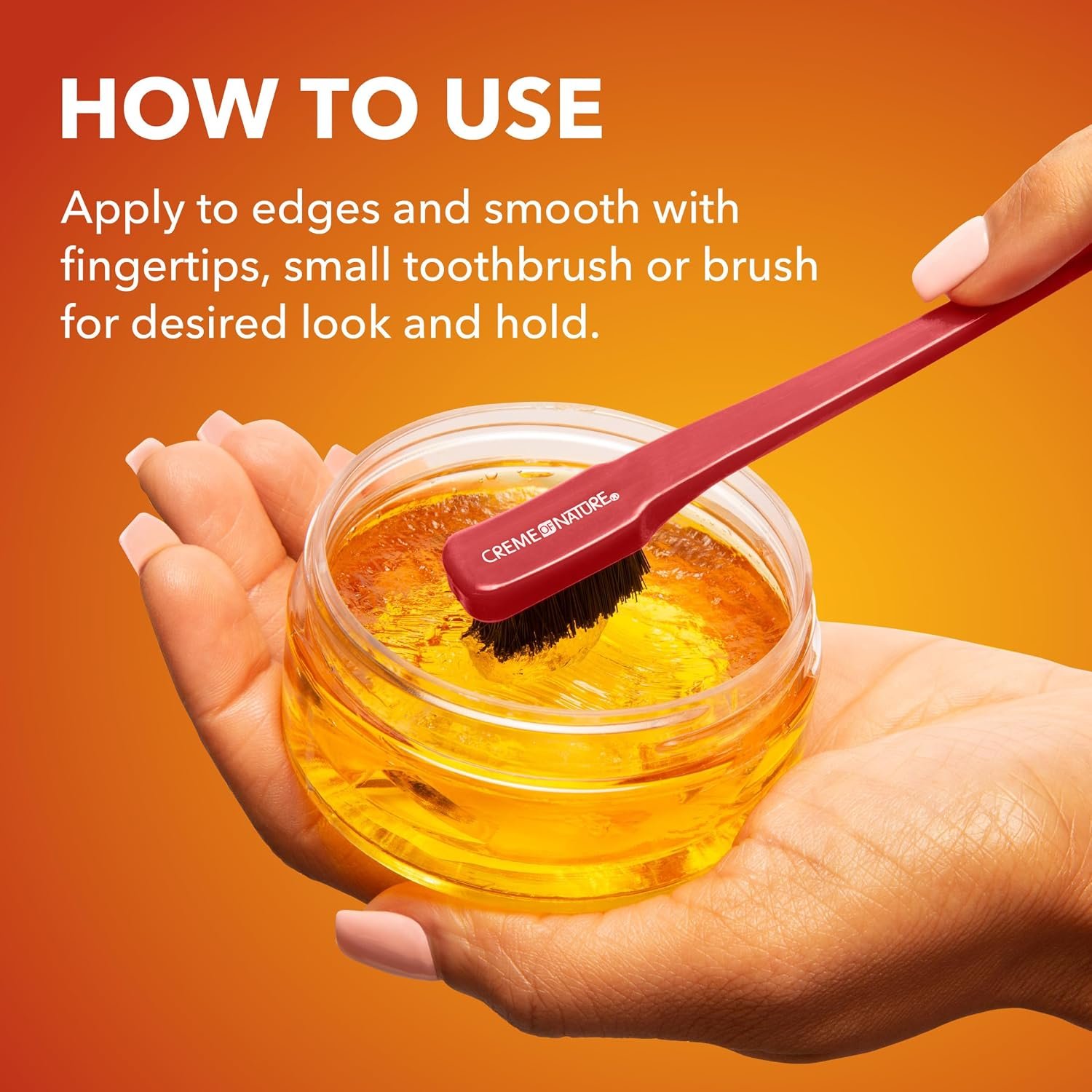Creme of Nature Perfect Edges™ Firm Hold Edge Control Gel, 24-Hour Hold, Non-Flaking, Frizz Control, Sleek Hair Gel, Argan Oil Edge Styler, 2.25 oz - Image 7