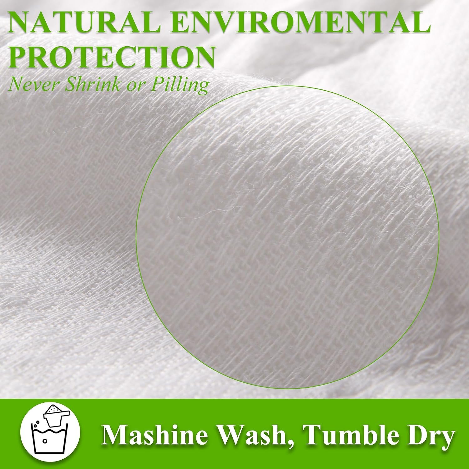 6 Ply Cloth Diapers Burp Cloth, Fasoar Thick Washable Absorbent Cotton Diaper for Babies and Toddlers Multi-Use 6/10/12 Count - Image 4