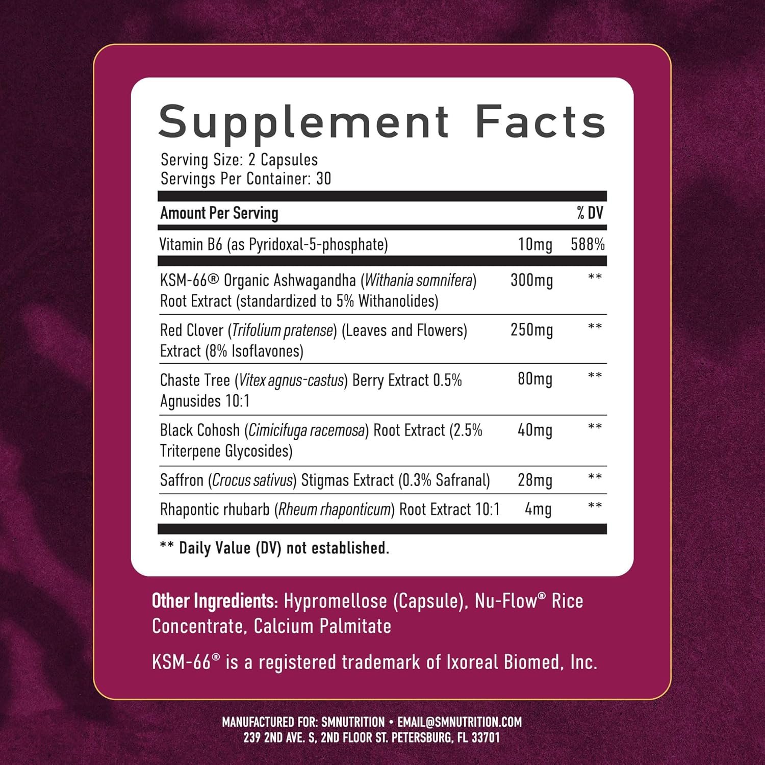 Perimenopause Support for Women Supplement | Hormone Balance, Mood, Sleep, Cycle Regularity & Cooling Support | Black Cohosh, Vitex, Saffron | Peri Menopause Supplements for Women | Non-GMO | 60 Ct - Image 7